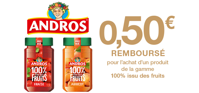 Andros Confiture - 0.50 € remboursé